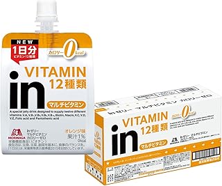 inゼリー マルチビタミン カロリーゼロ オレンジ味 (180g×6個) 栄養補助ゼリー カロリー0kcal 1日分のビタミン12種類配合 栄養機能食品(ビオチン)