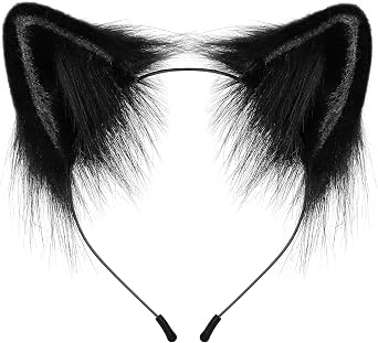 COSYEARS Animal Cat Fox Ears Headband Faux Fur Cute Head Accessories for Daily Wear Parties