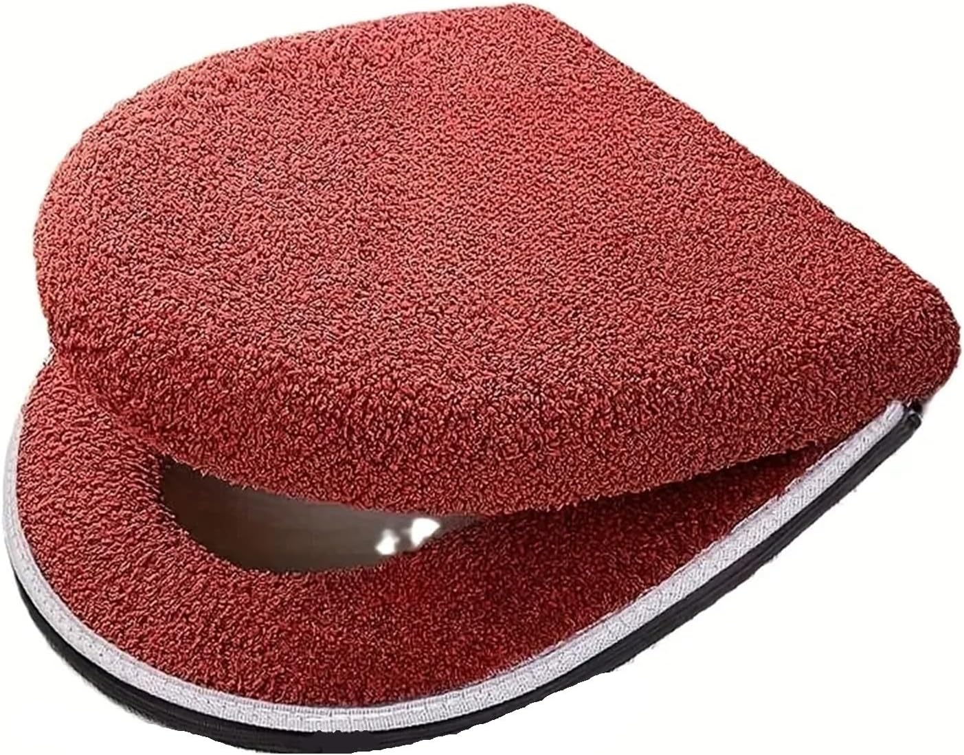 Toilet Seat Covers Washable 2pcs Winter Thickening Plain Color Toilet Seat Cover Home Use Zipper Pad with Handle Universal(Blue)