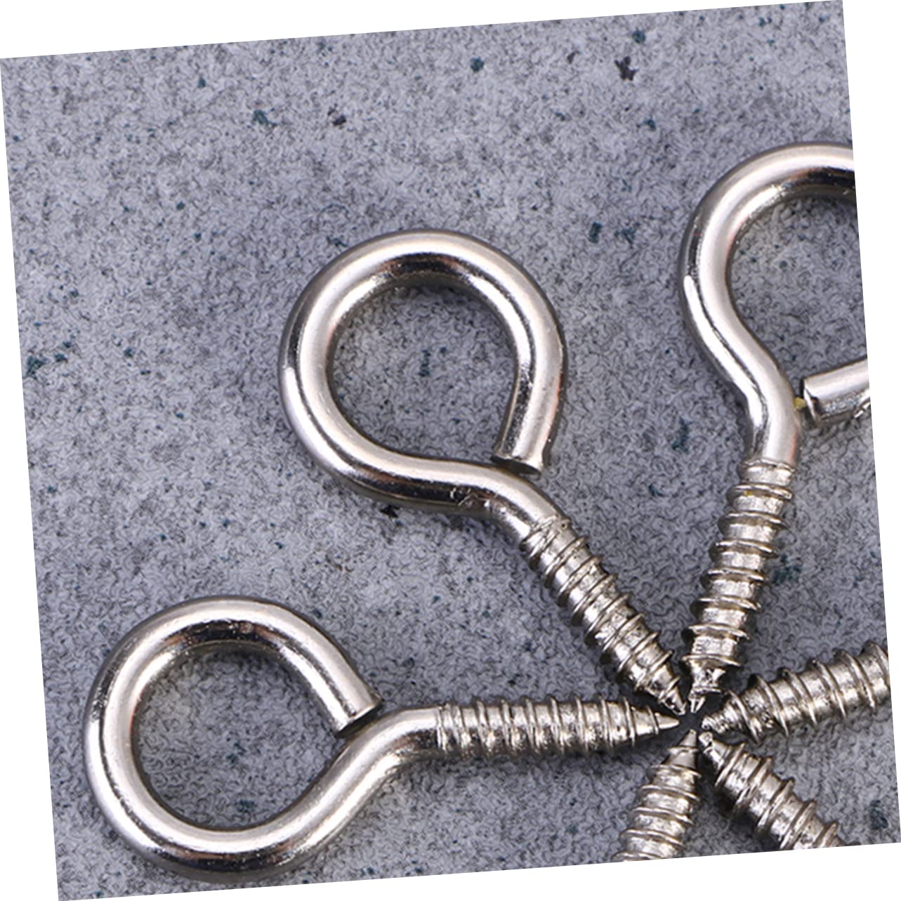 50 PCS Screw Eye Pins 4# Silver Jewelry Making Findings for Crafting for DIY Projects Durable Attachments and Sturdy Use