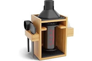 Compact Organizer for AeroPress: Bamboo Coffee Caddy Station