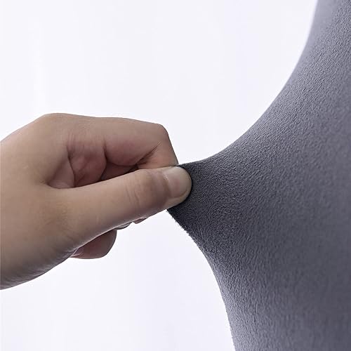 Miniatura 5 de FXBZA Velvet Large Dining Chair Covers, Stretch High Back Chair Slipcovers Washable Removable XL Chair Seat Protector Covers (Set of 6,Dark Grey)