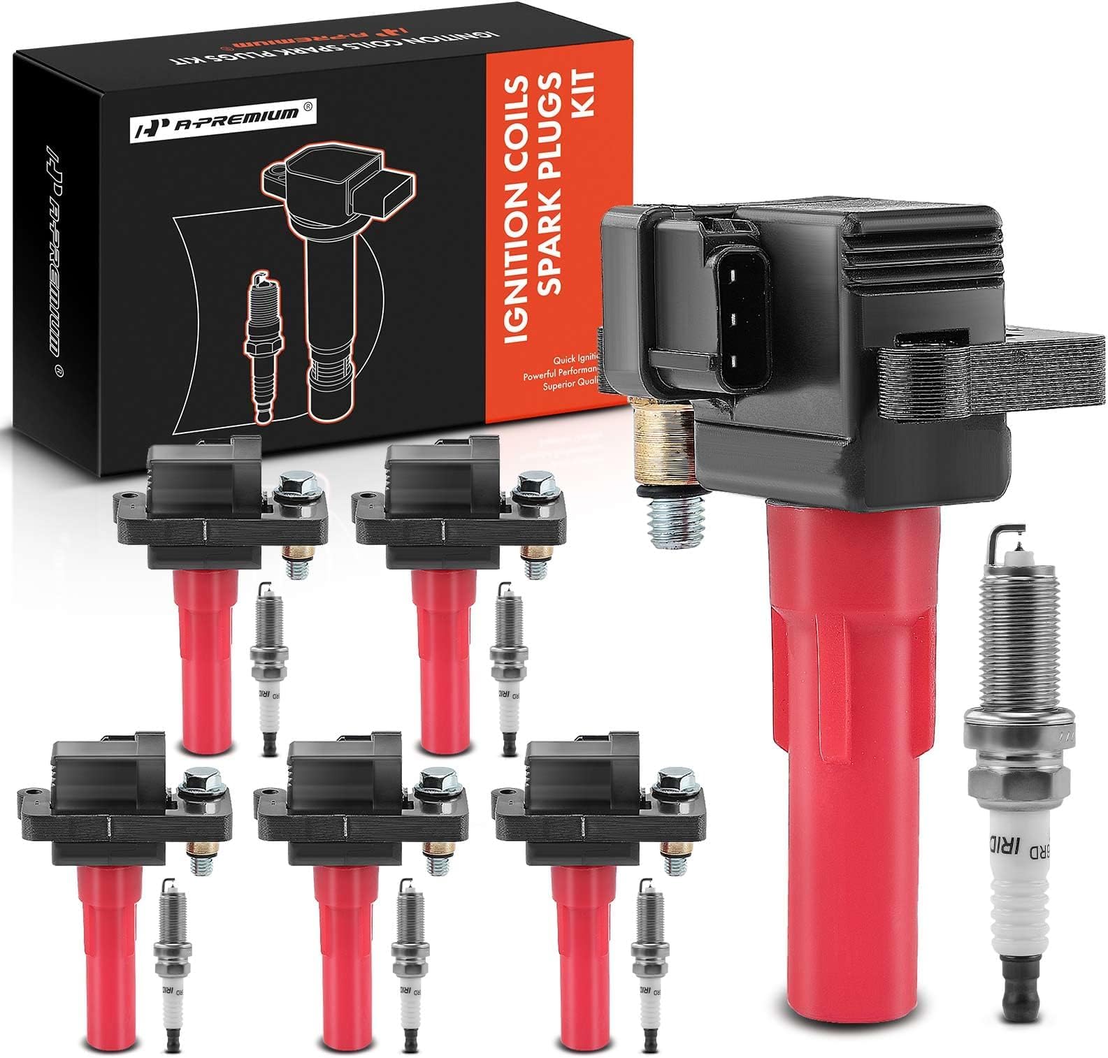 APremium Ignition Coils and Spark Plugs Kits Compatible