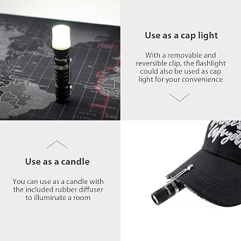 UltraTac A1 LED Flashlights - 600 Lumens, IP68 Waterproof, AA Battery Pocket Flashlight for Camping, Hiking, Emergency | 3 Modes, Compact EDC Keychain Light