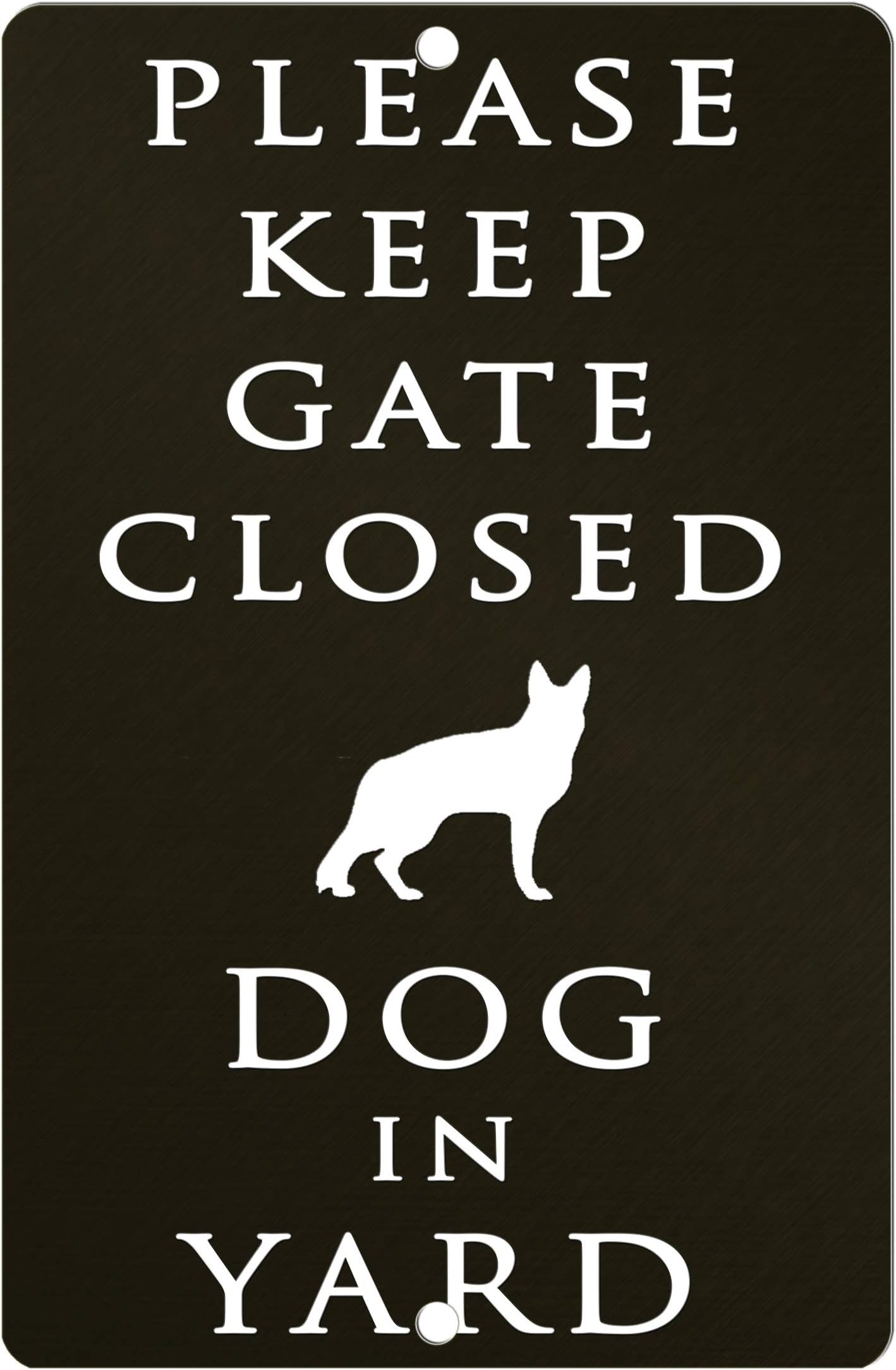 Angel Indigo Please Keep Gate Closed Dog in Yard Decorative Sign