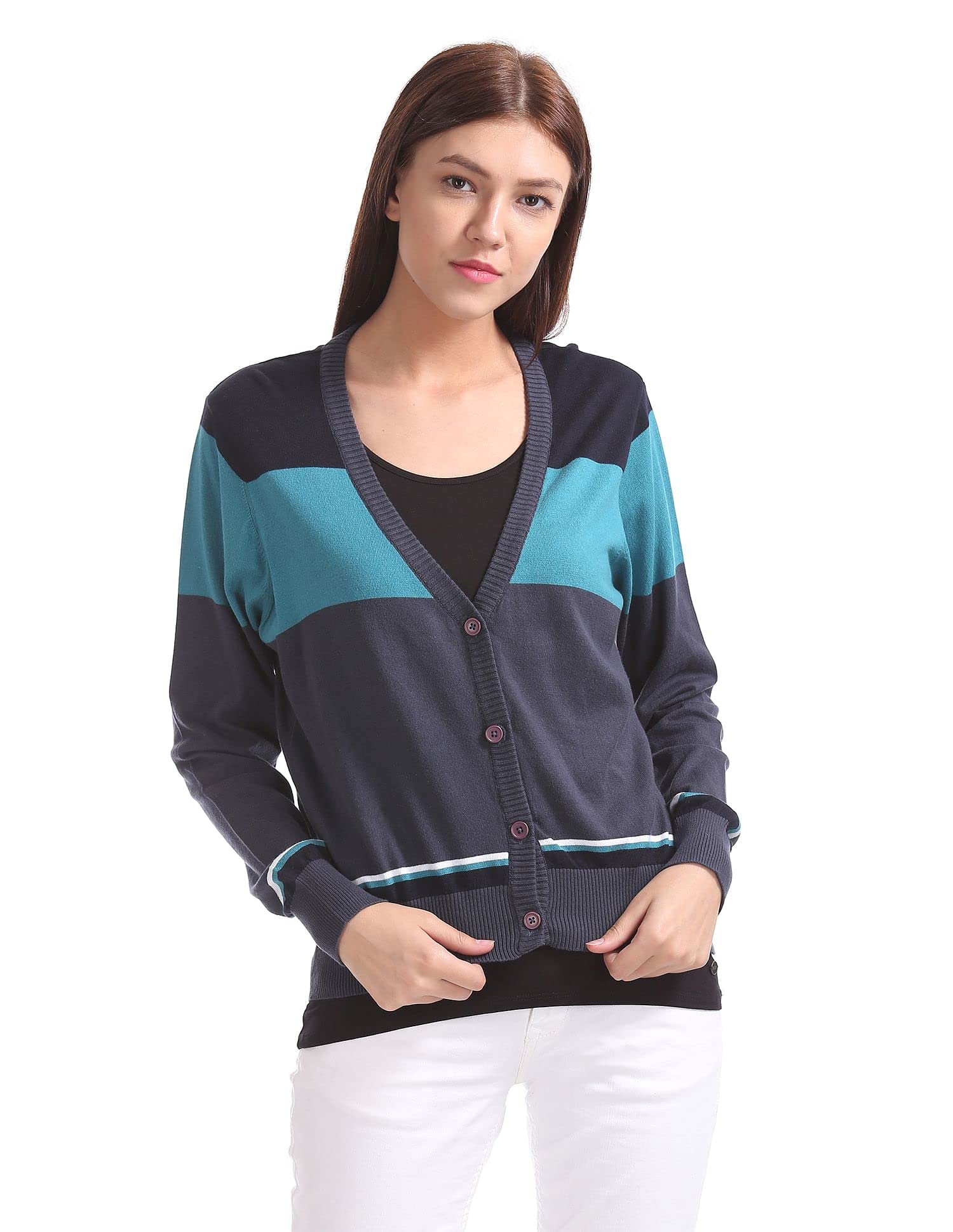 US Polo Assn. Women's Wool Blend Classic Sweater (UWSW0020_Multicolor_L)-image-18