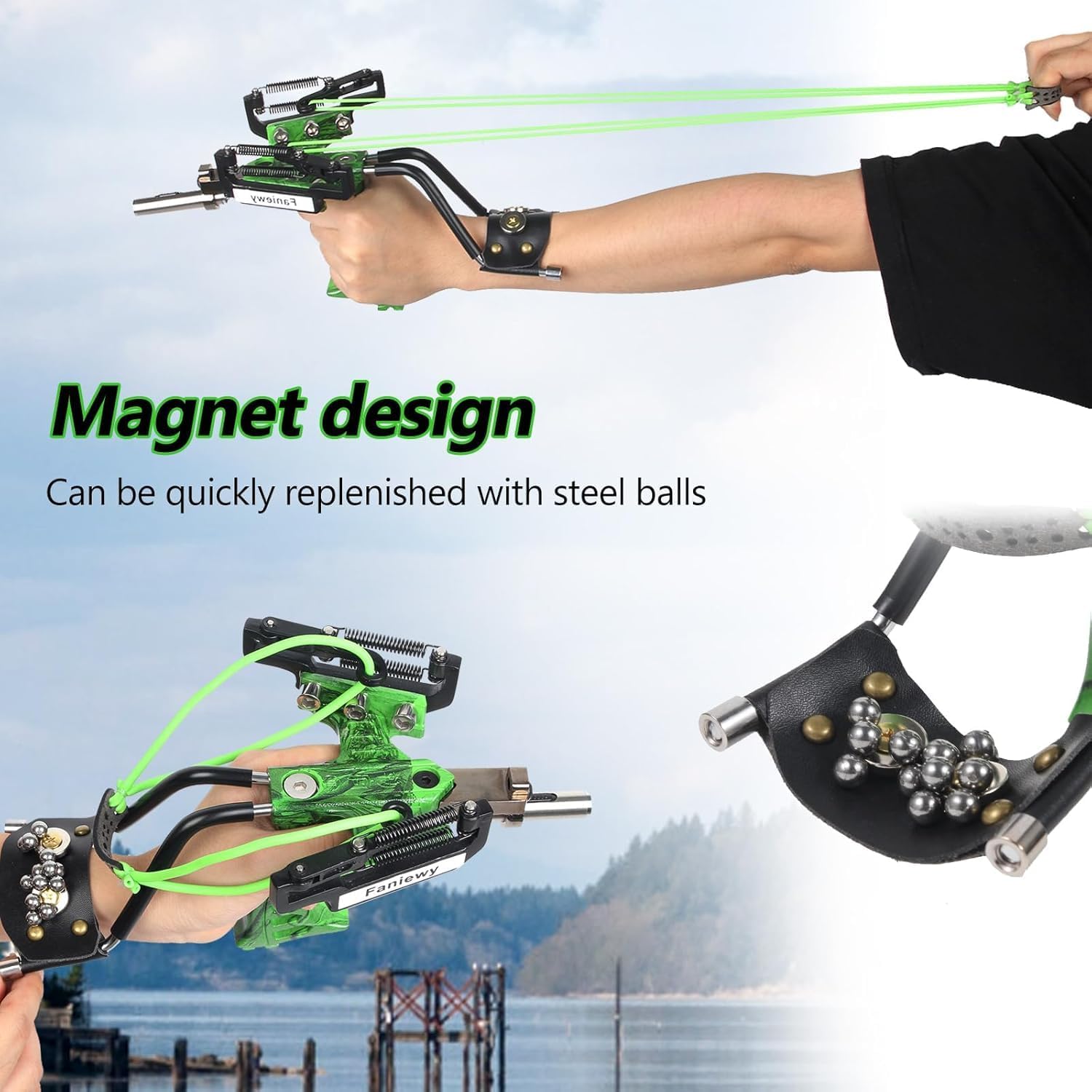 Professional Slingshot for Adult, Wrist Rocket with Infrared Slingshot for Hunting Heavy Duty Launching Bands, Outdoor Hunting Sling Shot Professional Adult,