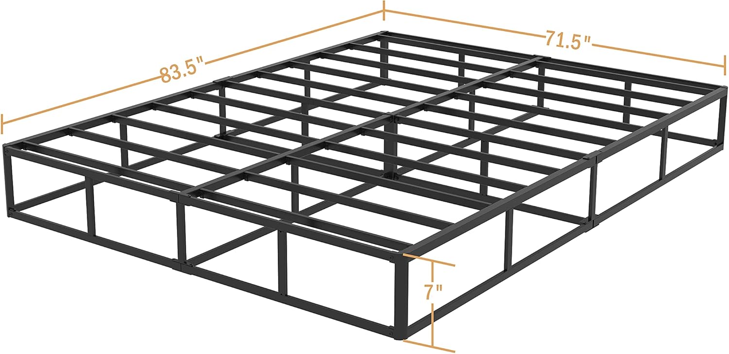 ZIYOO Cal King Box Spring 9 Inch High Profile Easy Assembly,Mattress Foundation/Heavy Duty Metal Steel Structure/Quiet Noise-Free Accessory : Home & Kitchen