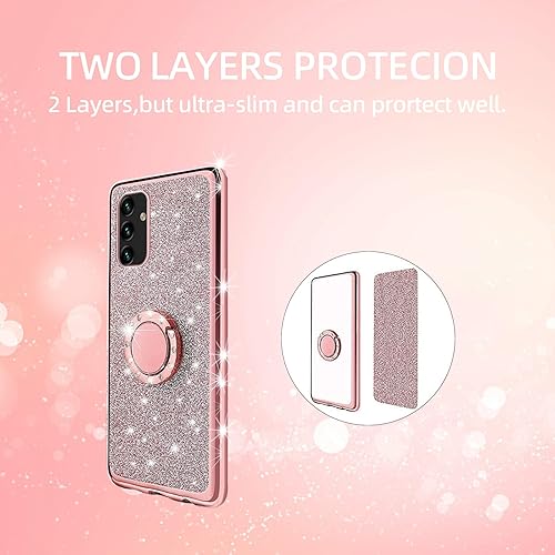 Miniatura 8 de KuDiNi Funda para Samsung Galaxy A13 5G, A13 5G4GA04S, funda para teléfono para mujer, con purpurina, suave y transparente, TPU de lujo, bonita