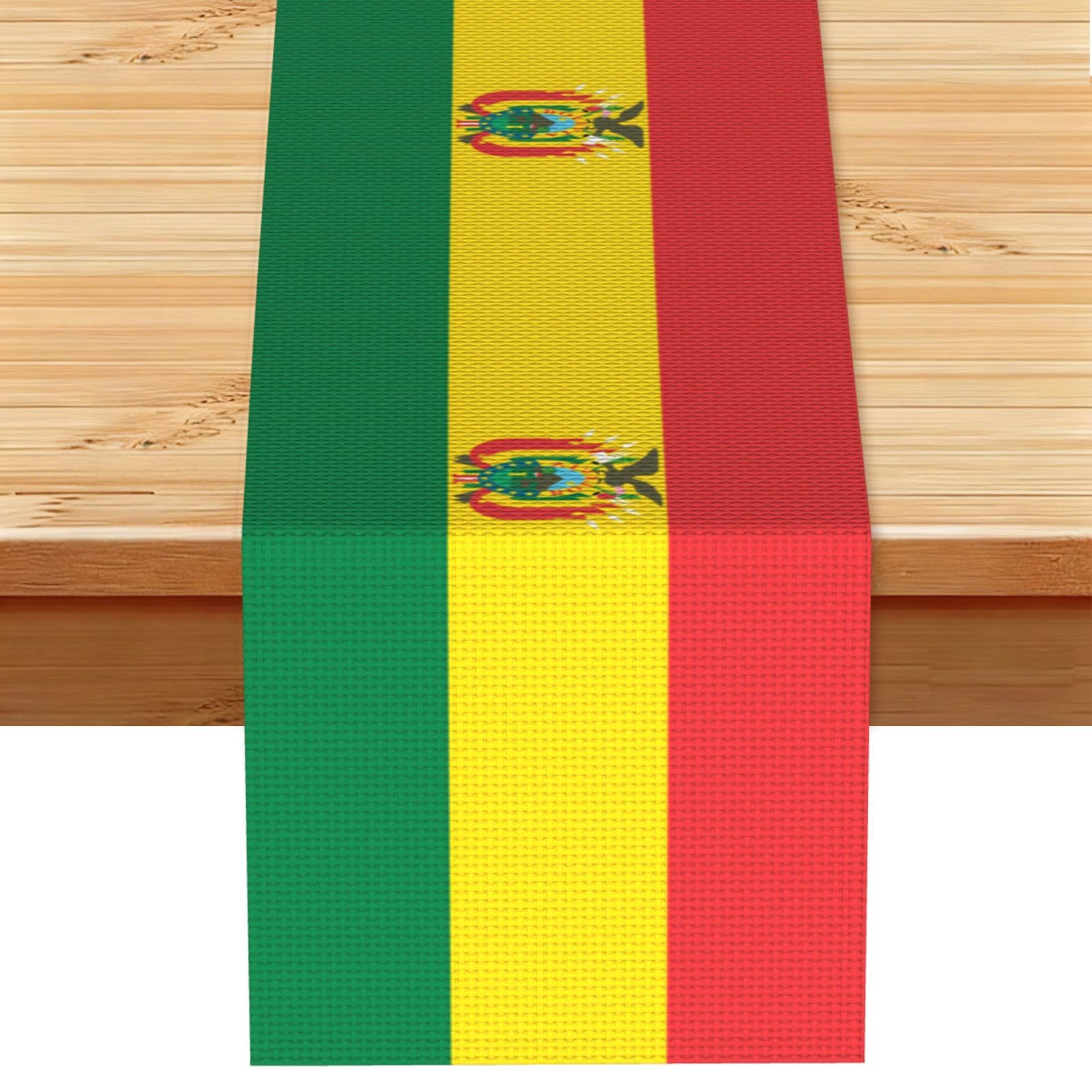 Flag of Bolivia Table Runner 13x72 Inch Dining Decor