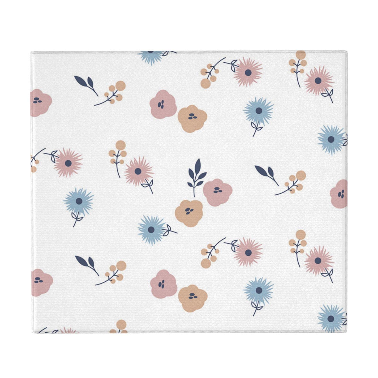 Amazon Co Jp 水切りマット 草 花 植物 花柄 草柄 速乾吸水マット 食器乾燥マット 食器水切り 保護シート コースター 丸めて収納 キッチン 断熱マット 食器置き 調理台保護シート ドライングマット 食器 カップ 鍋 お皿 滑り止 壁掛け 厚手 ホーム キッチン