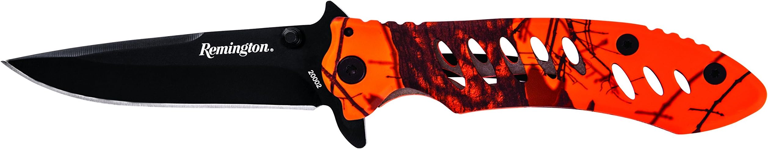 Remington Cutlery R20002 F.A.S.T. Series Frame Lock Med Knife with Pocket Clip, Mossy Oak Blaze Camo