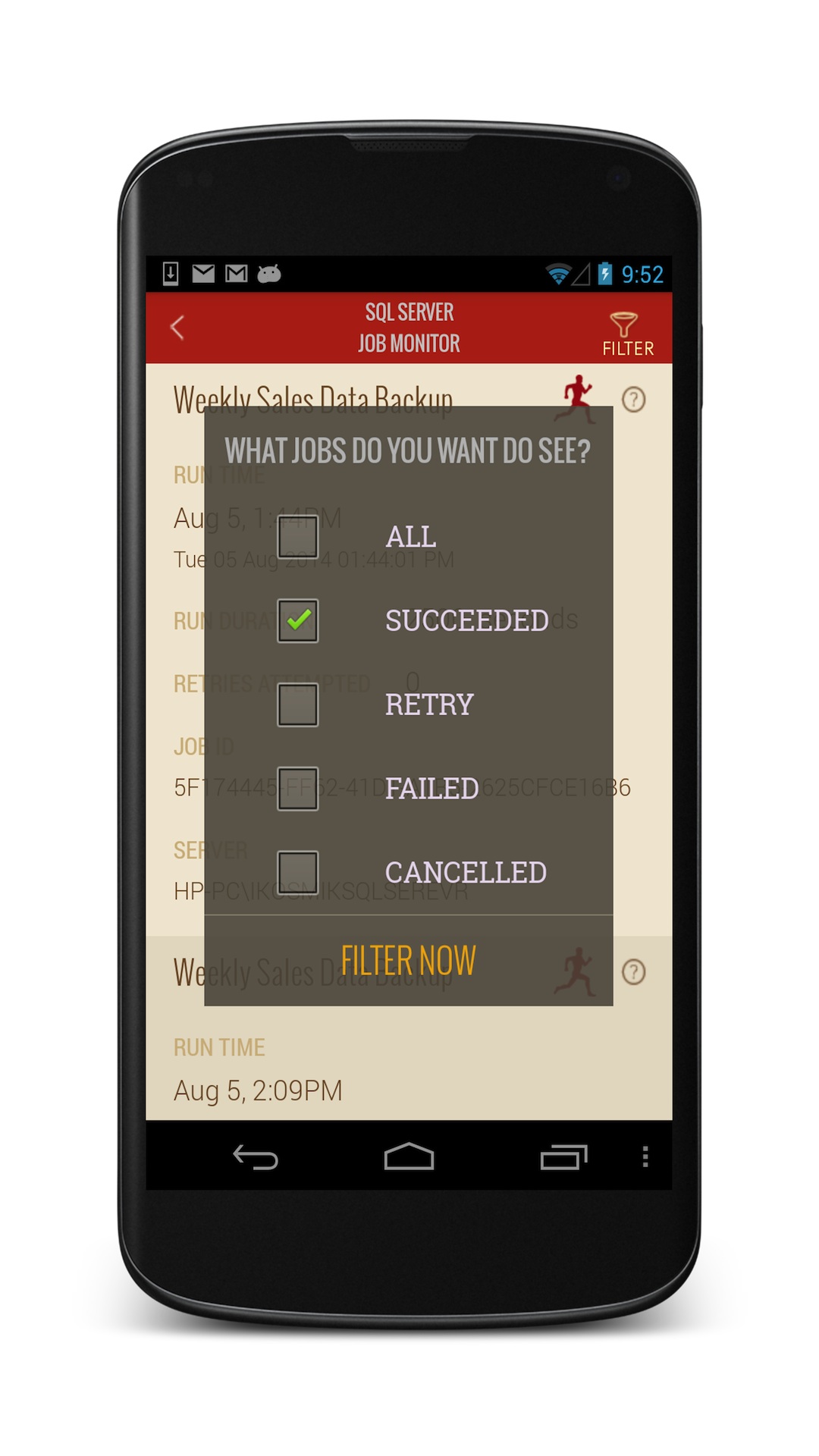 SQL SERVER JOB MONITOR FOR DBA - FREE - App on Amazon Appstore