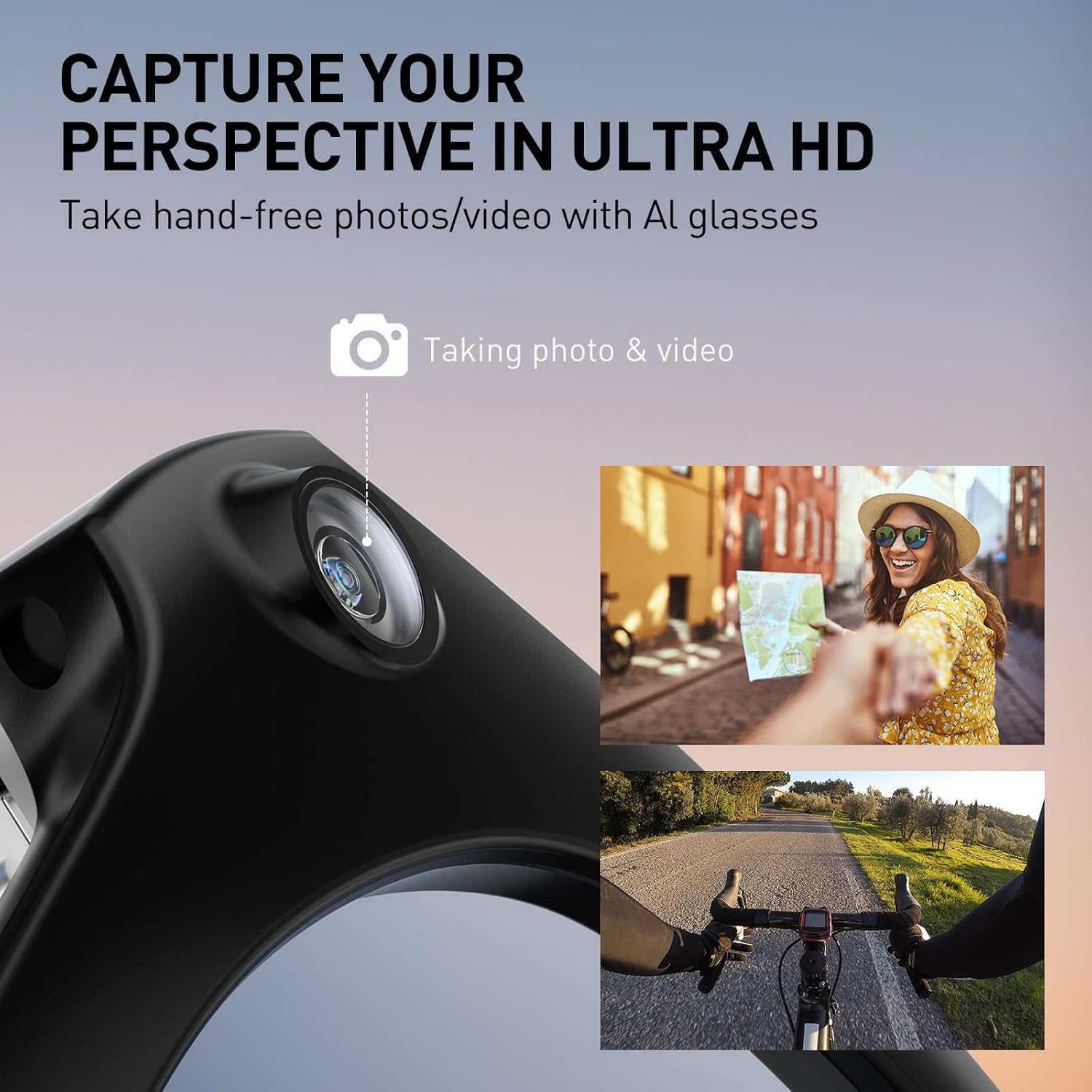 ai smart glasses with camera, 2k camera glasses,12mp video recording glasses, real time translation, ai voice assistant,sunglasses with 3 pack lenses - photochromic lenses,purple and blue lenses camera+photochromic lenses classic