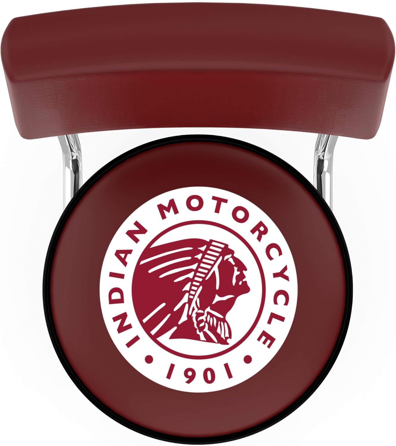 L7C4 Indian Motorcycle 30" Double-Ring Swivel Bar Stool with Chrome Finish