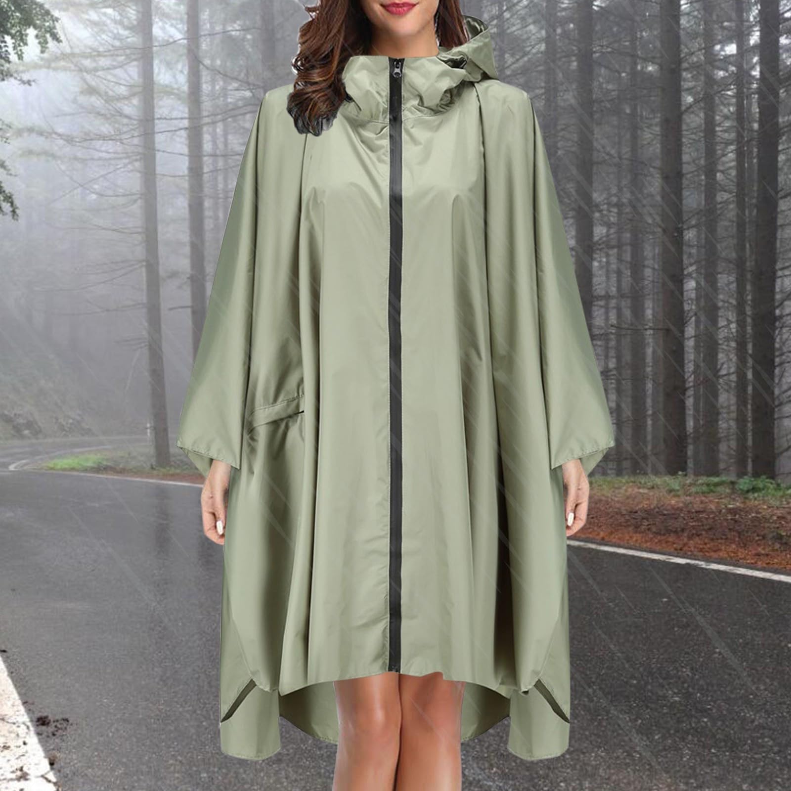 Poncho de lluvia para mujer y hombre, multiusos, reutilizables, chubasquero fino, chubasquero unisex, chaqueta ligera plegable, poncho de lluvia, camping