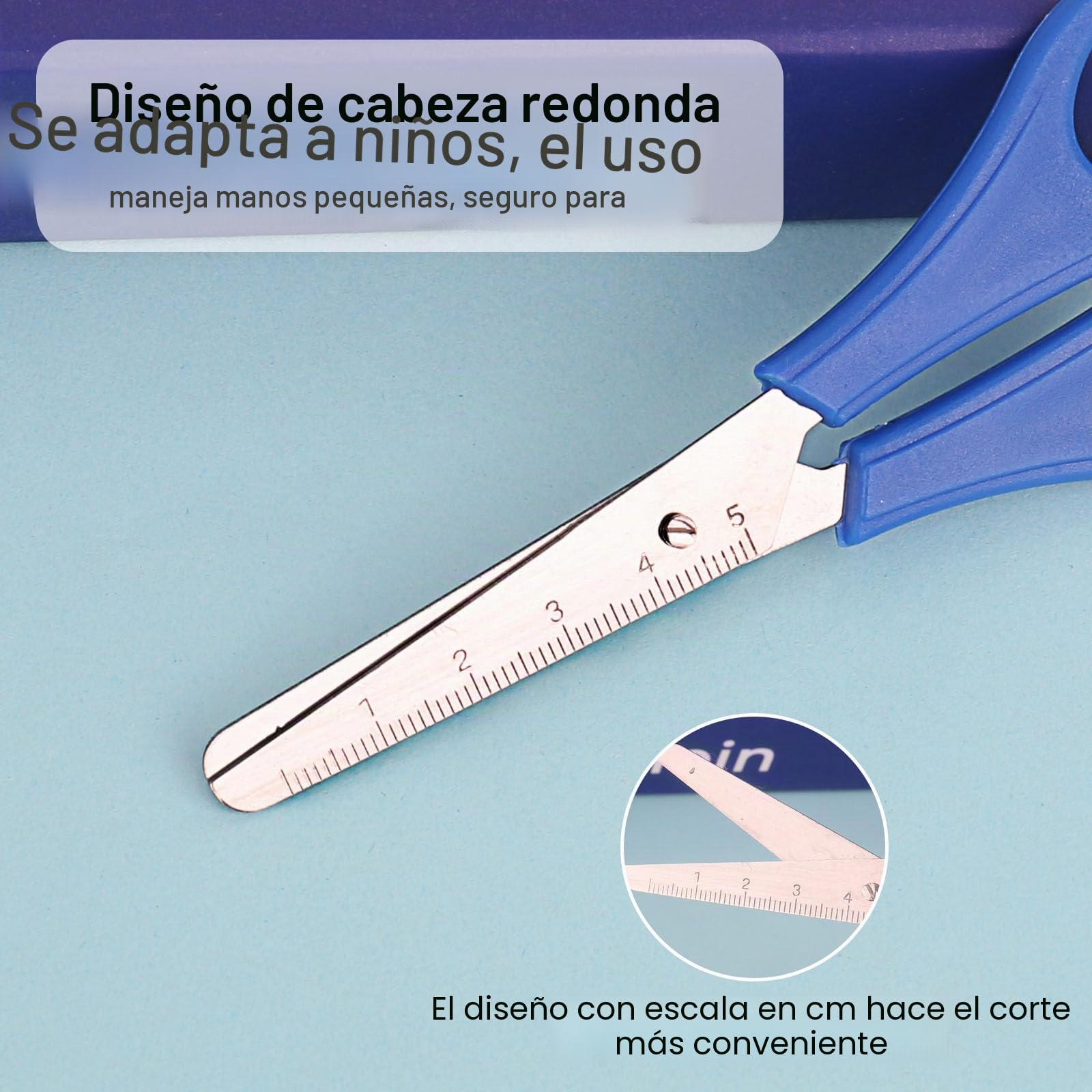 Tijeras de Seguridad para Niños, Acero Inoxidable, 10 Piezas Preescolares