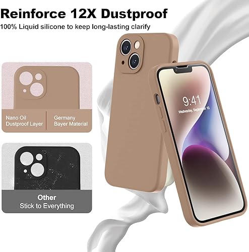 Miniatura 59 de BossKiss Funda compatible con iPhone 14 Pro, silicona mejorada [protección de cámara] [2 protectores de pantalla 9H], forro interior de microfibra