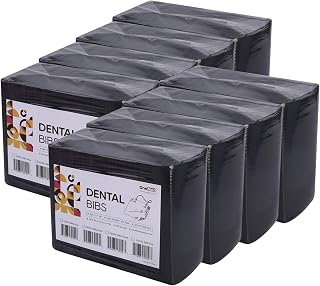 OneMed 13"x18" Disposable Dental Bibs 1000 PCS 3 Ply Waterproof Black Dental Tattoo Bibs Dentist Clinic Medical Tray Cover... Price In India