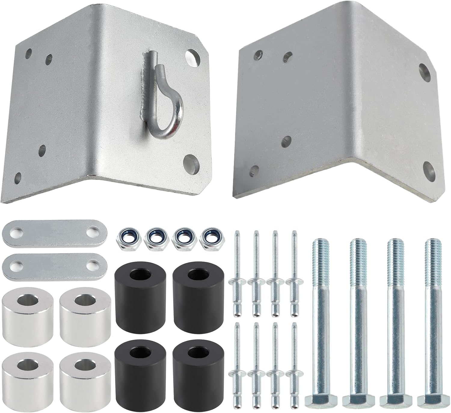 13-04401 Lower Roller Bracket Bundle with Rollers and Hardware Compatible with Peterbilt 379 Replace 13-04401M001 13-04401M002 13-03593 13-04413SPL 13-04467, Both Sides