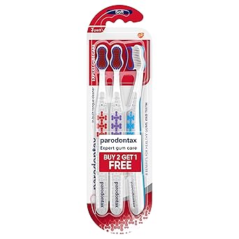 Parodontax Adult Expert Gum Care Manual Toothbrush (Pack Of 3, Free), White
