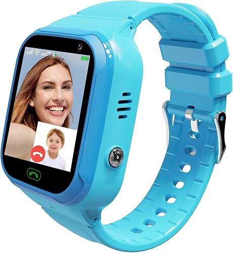 Reloj inteligente 4G para niños, rastreador GPS, reloj inteligente para niños y niñas, reloj inteligente con videollamadas, alarma de emergencia,