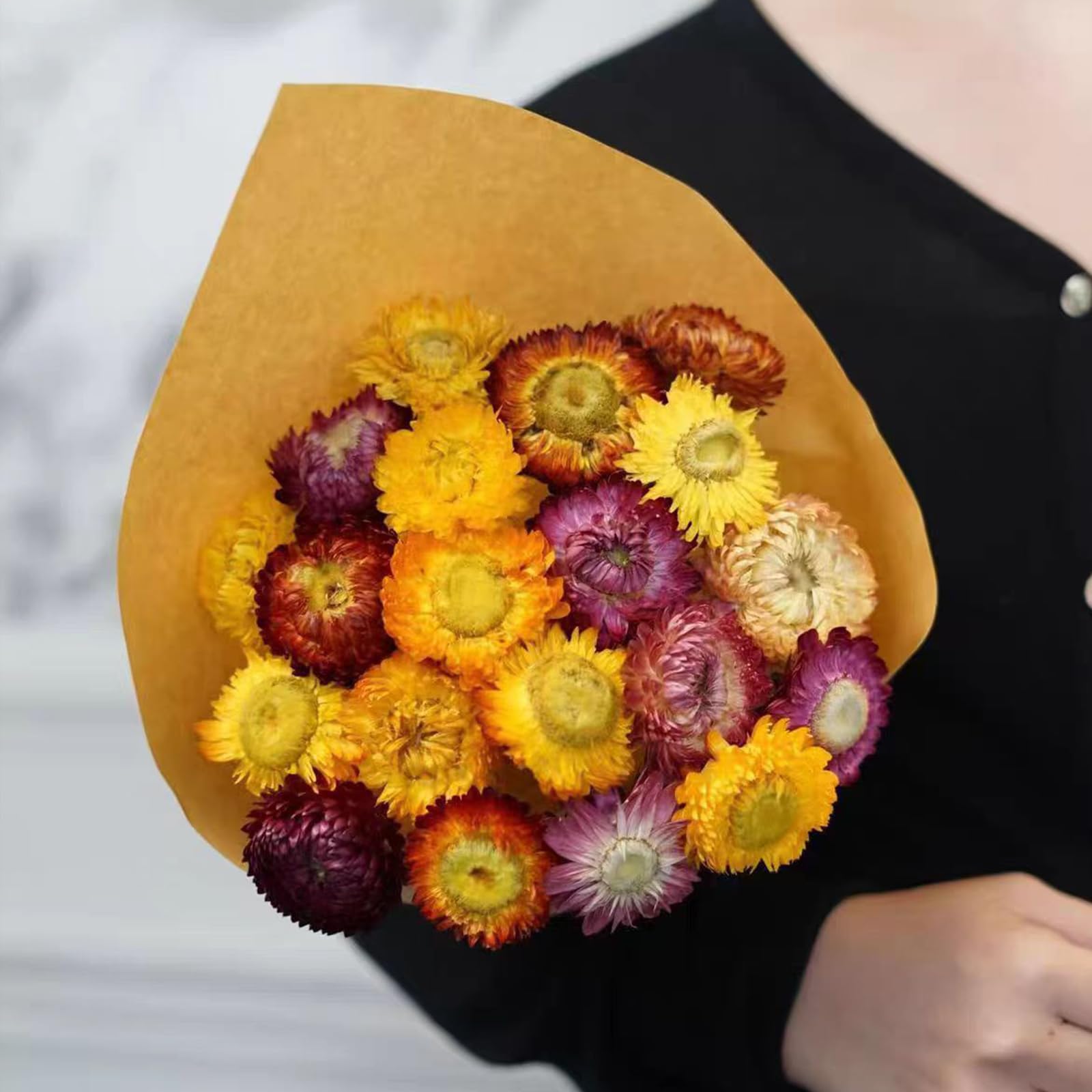 20 Sztuk Naturalne Suszone Kwiaty Preservativas, Suszone Kwiaty Dekoracyjne Chrysanthemum, Ręcznie Robione Kwiaty W Mieszanych Kolorach Do Dekoracji Bukietów DIY Aranżacje Kwiatowe Na Ślub I
