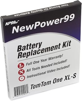 NewPower99 Battery Replacement Kit with Battery, Video Instructions and Tools for Tomtom One XL-S