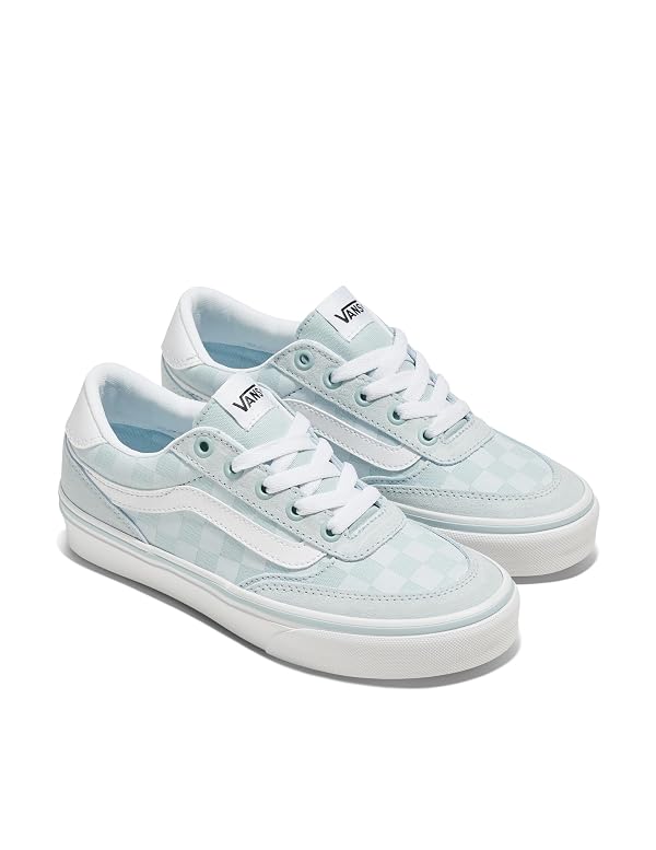Vans Kids' Brooklyn LS Shoe, Check Textile Dawn Mist, 2.5 by Vans - Used condition - Image 6