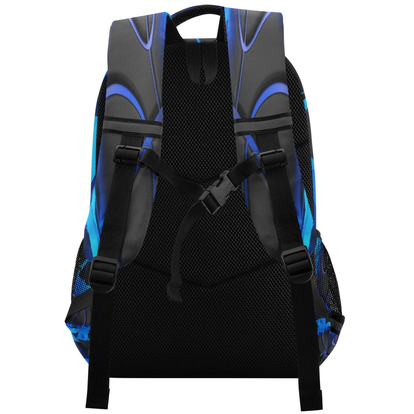 BOENLE 3d Basketball Blue Lighting Kids Backpack Bookbag Elementary School Bag Travel Rucksack Boys Girls