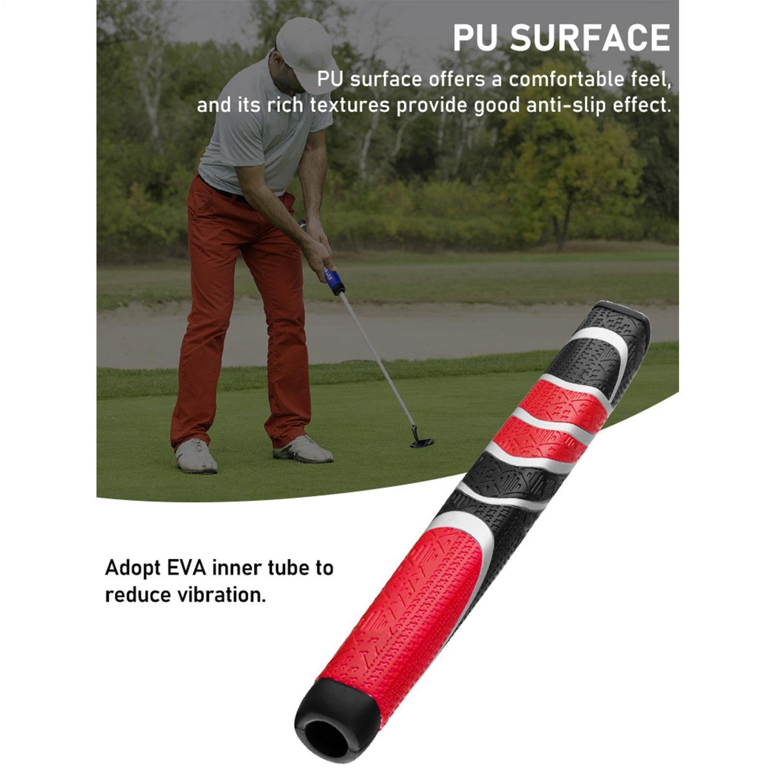 Impugnatura Putter - Misura Standard, Antiscivolo, Texture Pelle Ergonomica, Grip Sostituzione, Copertura Protettiva Swing | Ricambio Allenamento Portatile, Accessorio Mazza Sportiva For Golfist