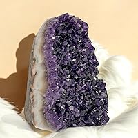 Vista 6 de Piedra natural de cristal amatista racimos de Uruguay Raw Geode Quartz - Color púrpura profundo