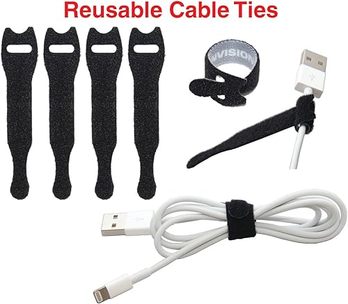 Miniatura 7 de El organizador de cables más pesado del mercado. Soporte de cable de escritorio compacto y pesado y organizador de cables, silicona ecológica, sin