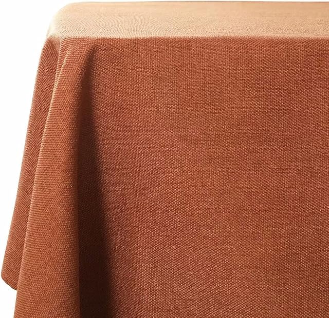 WAITER TREE Faux Linen Tablecloth, Rectangle Table Cloth, Heavy Weight Classic Table Cloth Washable Wrinkle and Water Resistant Table Cloth Cover for Kitchen Dinning Farmhouse Tabletop Decoration