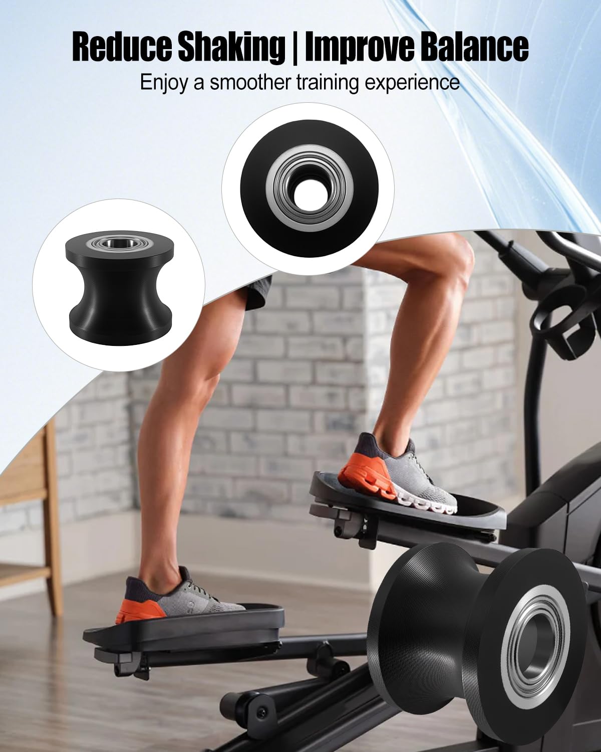 8004225 U Groove Guide Wheel Roller Compatible with Schwin E614 E616 430 470 100367 100383 Elliptical, Elliptical Leg Roller