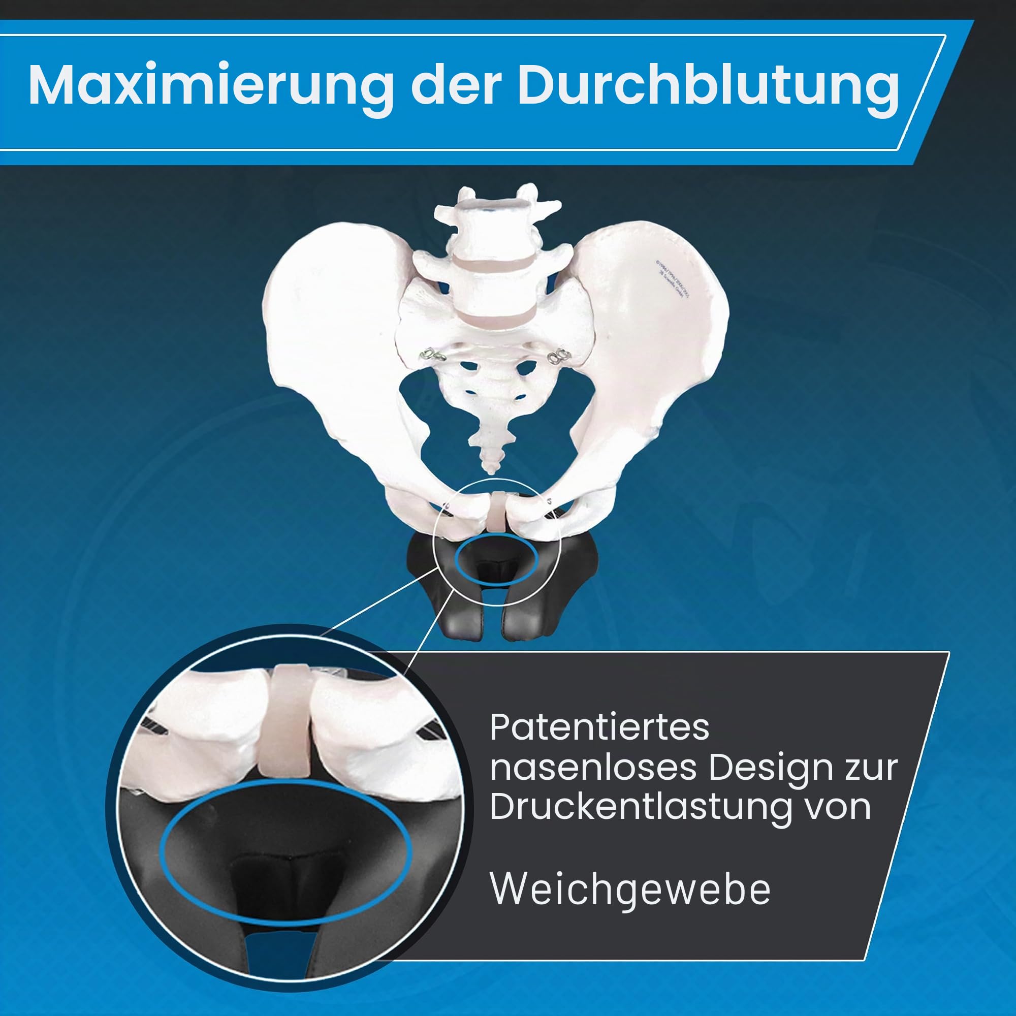 ISM PR Series Noseless Fahrradsattel Anatomische Entlastung Fahrradsattel für Hybridfahrräder, Zeitfahrräder, Rennräder und Mountainbikes - Keine Nase Fahrradsattel für Reduzierte Taubheit und