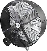 Vista 1 de Maxx Air Ventilador industrial de barril de transmisión por correa de 42 pulgadas, resistente a daños y abolladuras