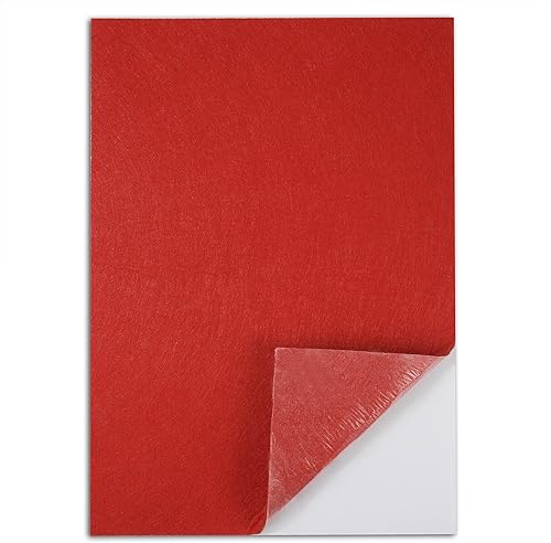 Miniatura 8 de ChenTeng 4 hojas de fieltro autoadhesivas para manualidades, tamaño A4, 0.079 in de grosor, hojas de tela de fieltro no rígidas para bricolaje,