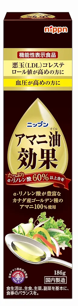 Amazon | Nippn ニップン アマニ油効果 186g | Nippn | 亜麻仁油