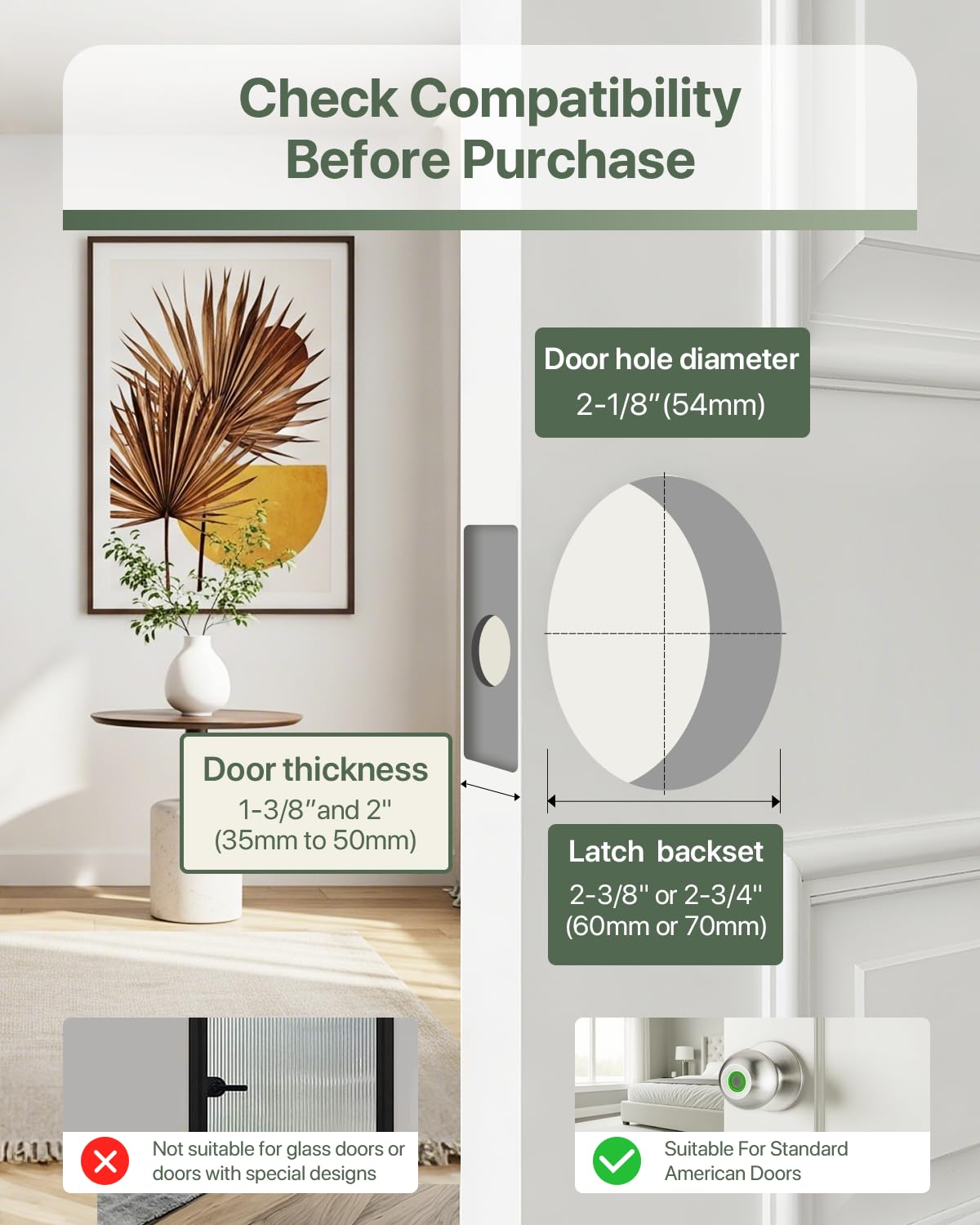 Fingerprint Door Lock - Smart & Key Entry -7 Fingerprint Door Lock - Smart & Key Entry -7