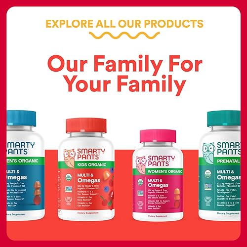 Miniatura 10 de Smartypants Multivitamínico orgánico para niños vitaminas diarias de las gomas probióticos vitamina C D3 zinc y B12 para apoyo inmunológico energía
