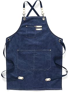 Delantal de lona de algodón resistente para la espalda, ajustable, 10 colores con S ajustable