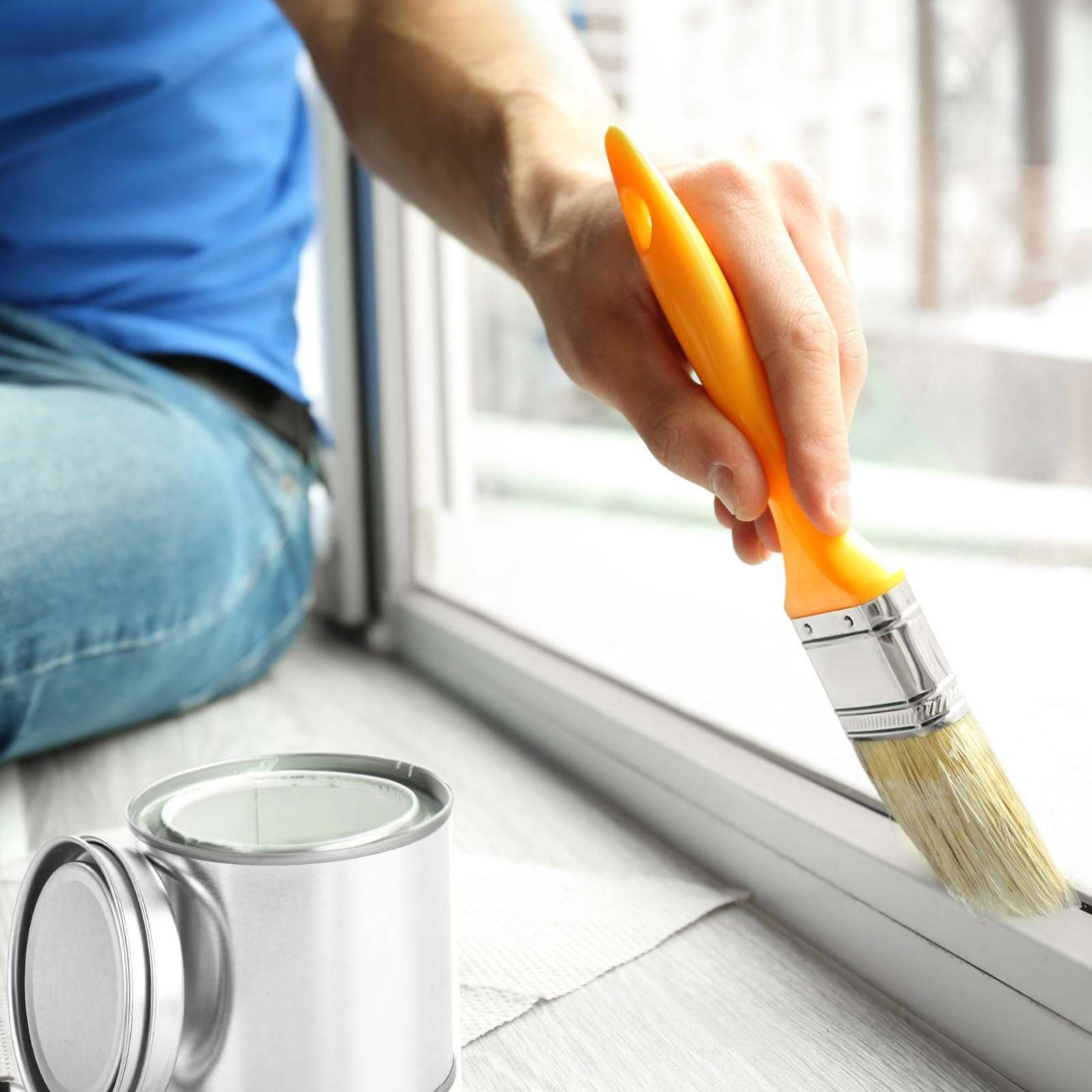 Lot de 12 boîtes de peinture en métal avec couvercle, 250 ml, vides non doublés, pour loisirs créatifs, projets de bricolage, peinture, garage