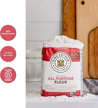All Purpose Unbleached Flour, Non-GMO Project Verified, Certified Kosher, No Preservatives, 5 Pounds