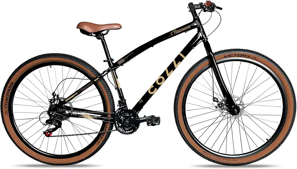 Colli Bike, Bicicleta Vancouver, Aro 29 Aero Parede Dupla, 36 Raias, Quadro Rebaixado 15,5, Aço Carbono, Freio a Disco Dianterio e Traseiro, KIT 21 Velocidades