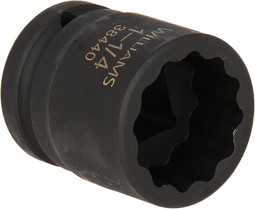 Miniatura 19 de Williams 38438 - Enchufe de impacto estándar de 3/4 pulgadas, 1-3/16 pulgadas, 12 puntos