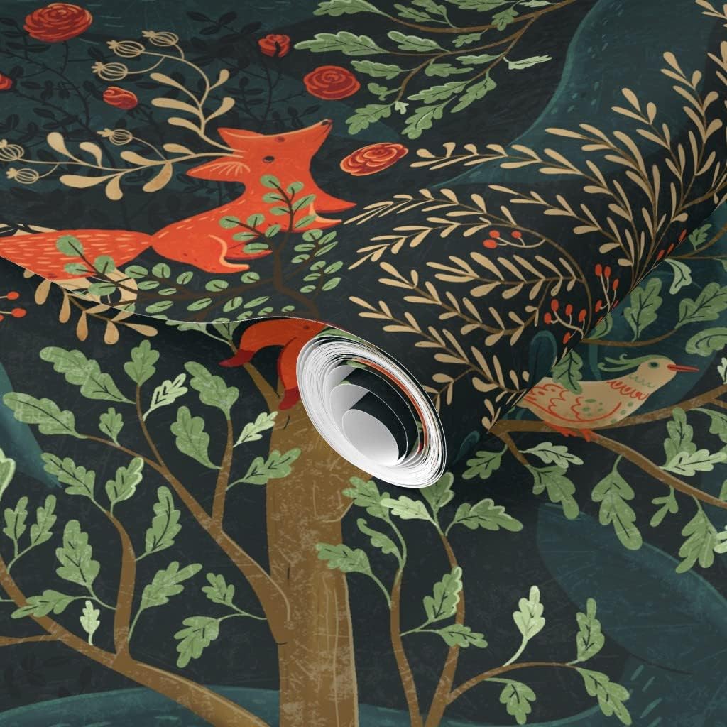 Removable Wallpaper Swatch - Whimsical Wonderland Whimsical Custom Pre-Pasted Wallpaper by Spoonflower