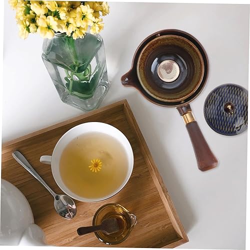 Miniatura 5 de Happyyami Tetera japonesa Kyusu tetera china con mango lateral cerámica tetera de té para té suelto oficina casa restaurante té bebedor estilo 1