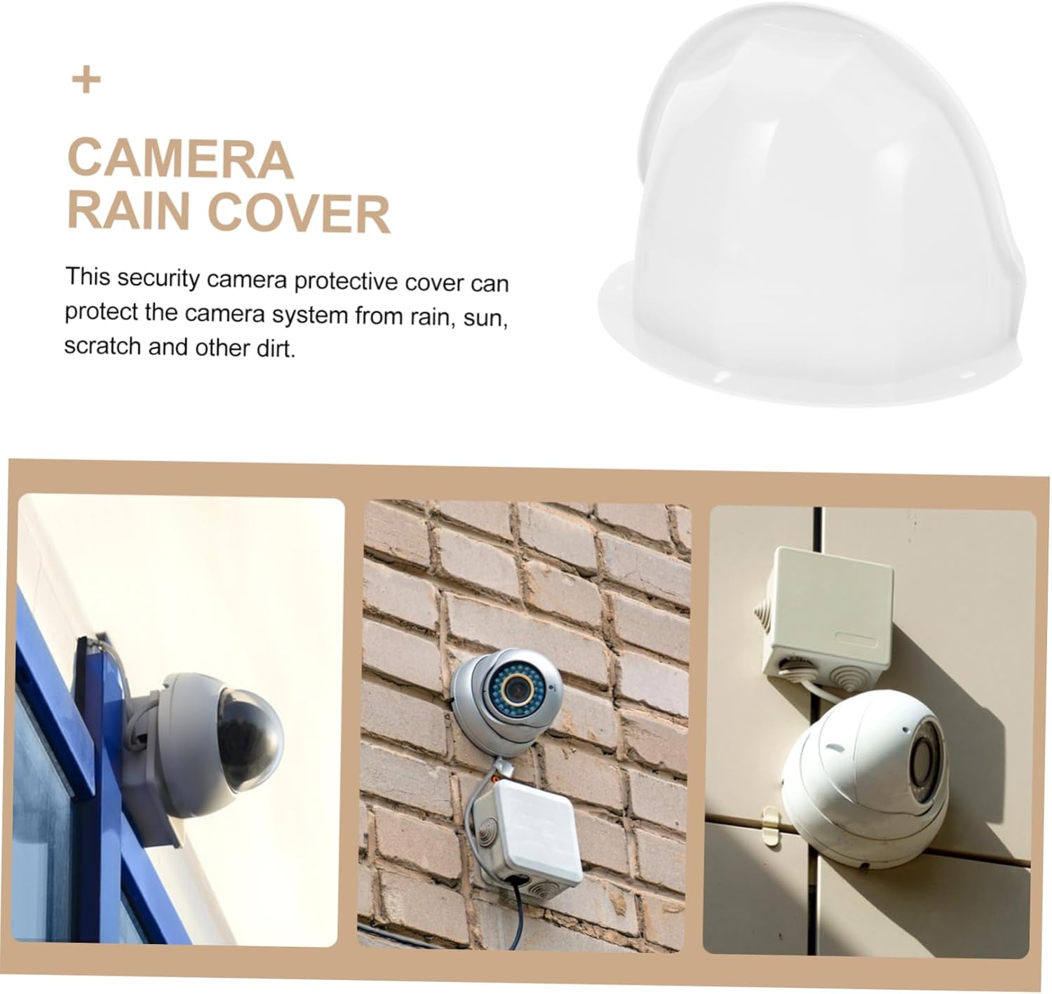Camera Rain Cover Outdoor Protective Shield with Large Viewing Window Weatherproof Camera Protector Case for Dome and Monitor 11.42X8.27X5.12 Inches