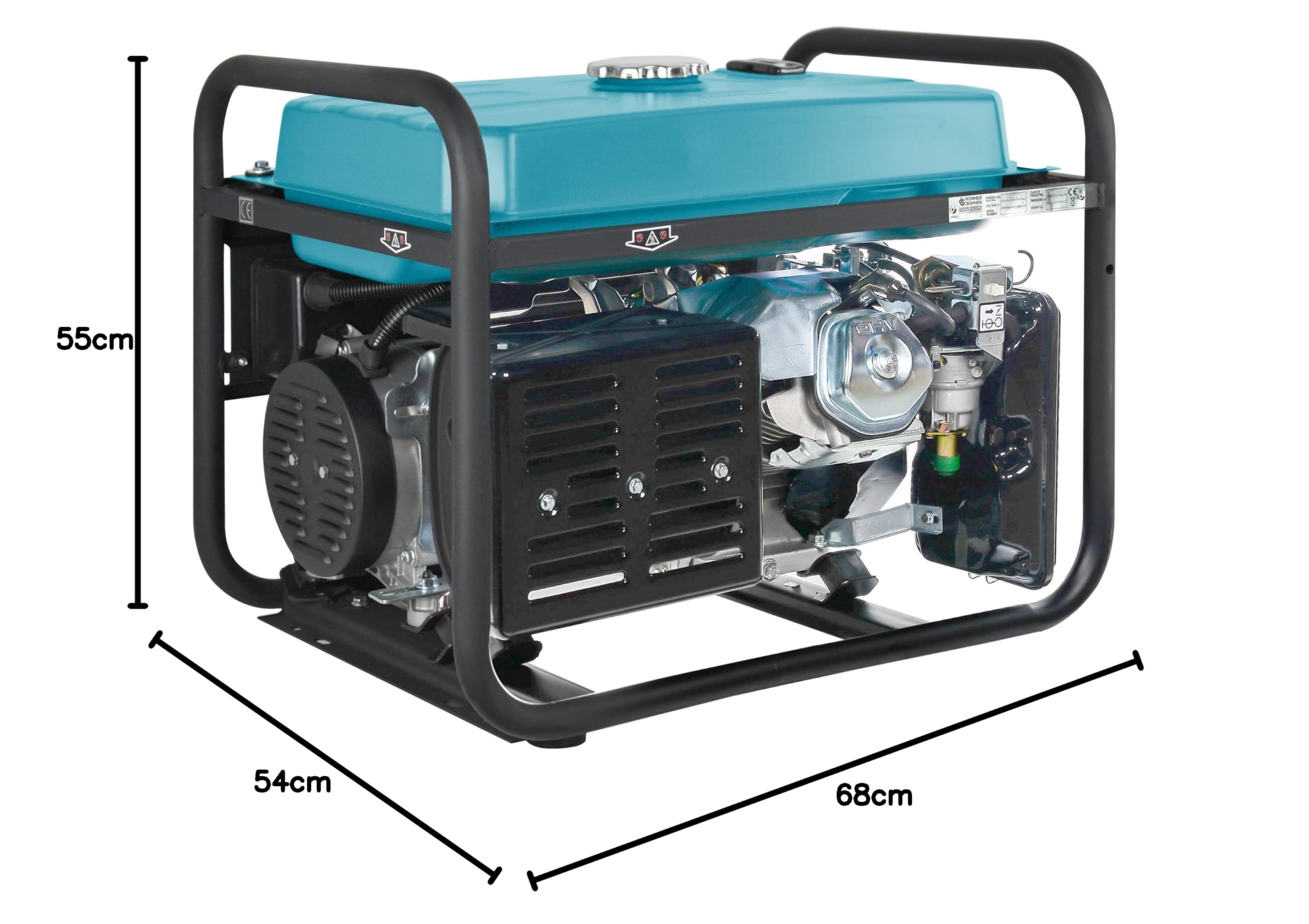 Generador de gasolina KS 7000E-3 ATS,para equipos trifásicos(400V) con ATS,generador electrico5500W,arranque manual/eléctrico/automático,1x16A (400V),1x16A (230V),12V, power station,(AVR)